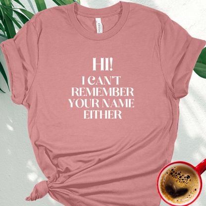 Hi, I Can't Remember Your Name Either